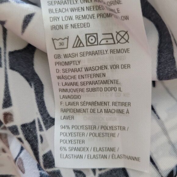 Womens Attitudes by Renee Dress Sleeveless Tank Maxi Palm Print Gray Tan Sz XLP - Picture 4 of 4